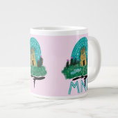 Fairy Doodle Post Illustration Pink Jumbo-Tasse (Vorderseite Rechts)