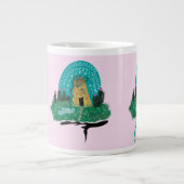 Fairy Doodle Post Illustration Pink Jumbo-Tasse (Vorderseite)