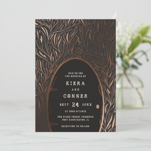 Fairy Door Irish Folklore Märchenbaum Hochzeit Einladung (Stehend Vorderseite)