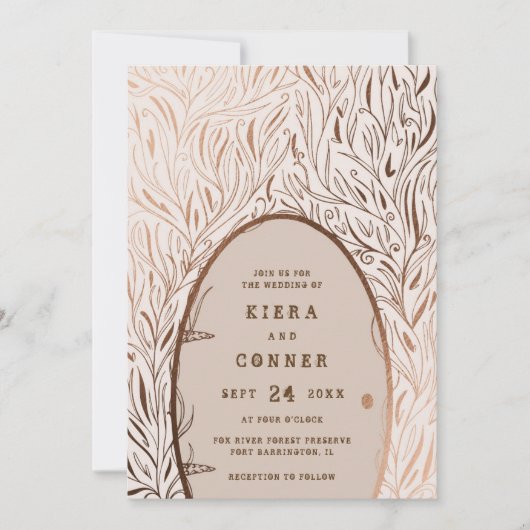 Fairy Door Irish Folklore Märchenbaum Hochzeit Einladung (Vorderseite)