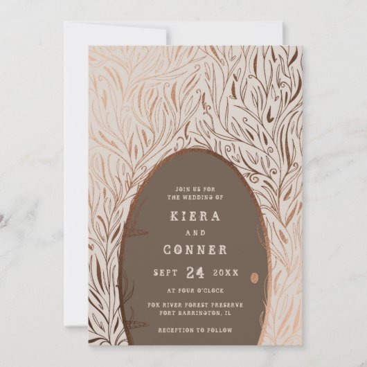 Fairy Door Irish Folklore Märchenbaum Hochzeit Einladung (Vorderseite)