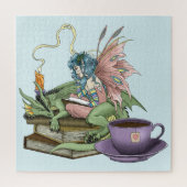 Fairy-Dragon-Bücher-Tea-Freundschaft  Puzzle (Vertikal)