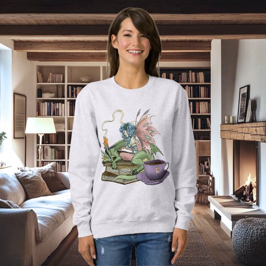 Fairy-Dragon-Bücher-Tea-Freundschaft Sweatshirt
