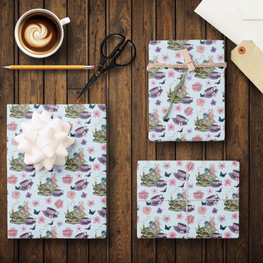 Fairy Dragon Bücher Tee Freundschaft  Geschenkpapier Set