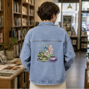 Fairy Dragon Bücher Tee Freundschaft Jeansjacke