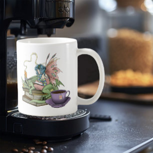Fairy Dragon Bücher Tee Freundschaft  Kaffeetasse