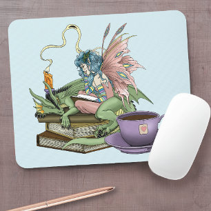 Fairy Dragon Bücher Tee Freundschaft Mousepad