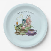 Fairy Dragon Bücher Tee Freundschaft Pappteller (Vorderseite)