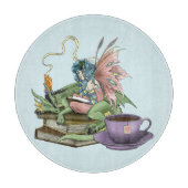 Fairy Dragon Bücher Tee Freundschaft Schneidebrett (Vorderseite)