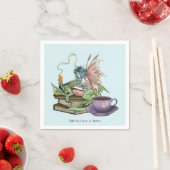 Fairy Dragon Bücher Tee Freundschaft Serviette (Beispiel)