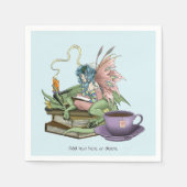 Fairy Dragon Bücher Tee Freundschaft Serviette (Vorderseite)