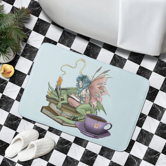Fairy Dragon liest Tee Freundschaft Badematte