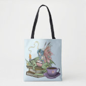 Fairy Dragon liest Tee Freundschaft  Tasche (Vorderseite)