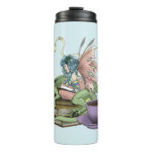 Fairy Dragon liest Tee Freundschaft Thermosbecher (Vorderseite)