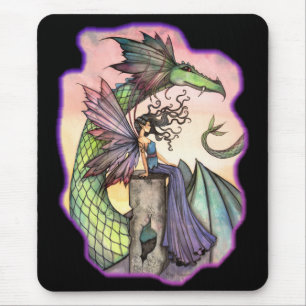 Fairy Dragon Mousepad von Molly Harrison