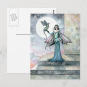 Fairy Dragon Postcard Gothic Postkarte (Vorne/Hinten)