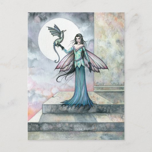 Fairy Dragon Postcard Gothic Postkarte (Vorderseite)