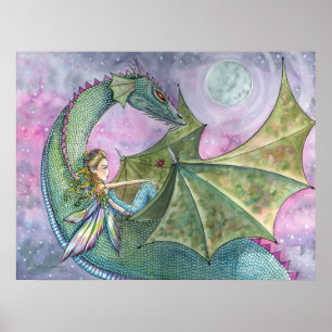 Fairy Dragon Poster Druck von Molly Harrison