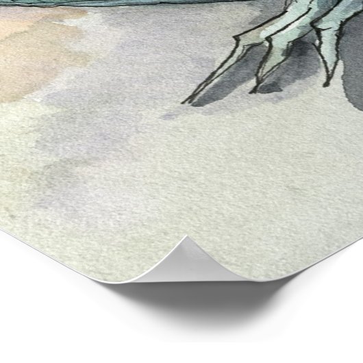 Fairy Dragon Poster Print von Molly Harrison (Ecke)