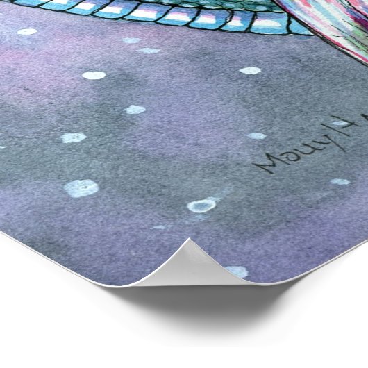 Fairy Dragon Poster Print von Molly Harrison (Ecke)