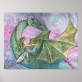 Fairy Dragon Poster Print von Molly Harrison (Vorne)