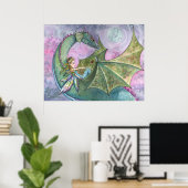 Fairy Dragon Poster Print von Molly Harrison (Heimbüro)