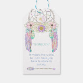 Fairy Dream Catcher Arrow Feathers Ribbons Geschenkanhänger (Rückseite)