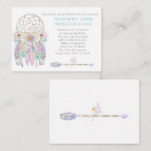 Fairy Dream Catcher Babydusche Buchungsanfrage Begleitkarte (Vorne/Hinten)