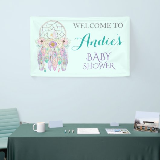 Fairy Dream Catcher Boho Feathers Pastels Banner (Messeveranstaltung)