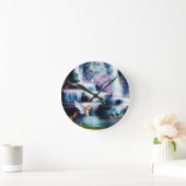 Fairy Dream Fantasy Clock Runde Wanduhr (Zuhause)
