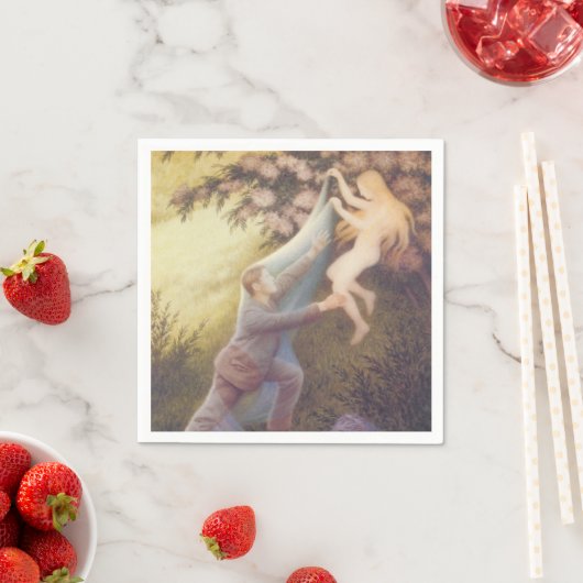 Fairy Dream (von Theodor Severin Kittelsen) Serviette (Beispiel)