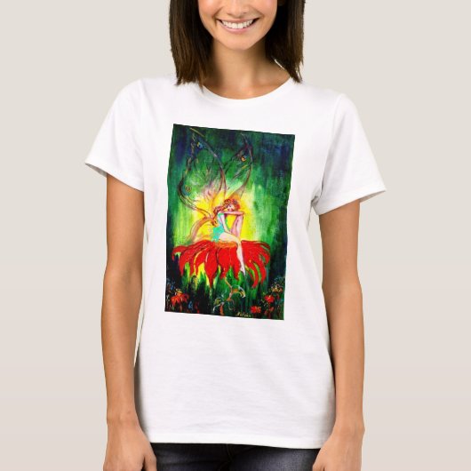 FAIRY DREAMING AUF DER BLUME T-Shirt (Vorderseite)