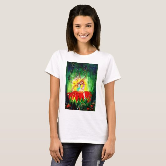 FAIRY DREAMING AUF DER BLUME T-Shirt (Vorne ganz)
