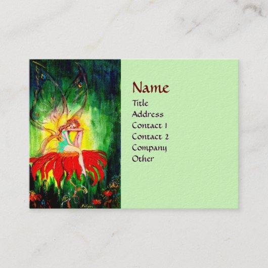 FAIRY DREAMING AUF DER BLUME VISITENKARTE (Vorderseite)