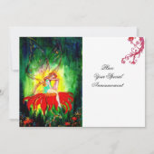 FAIRY DREAMING AUF EINER ROTEN BLUME EINLADUNG (Rückseite)