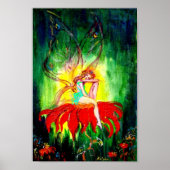 FAIRY DREAMING ON THE BLUME Fantasy Poster (Vorne)