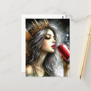 Fairy Drink a Soda Postkarte