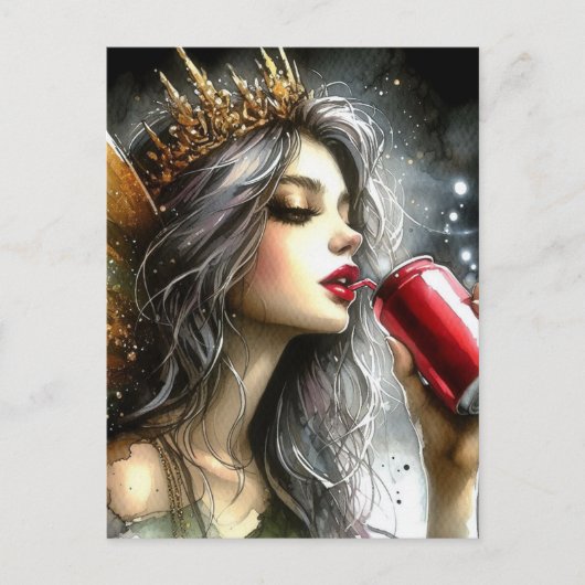 Fairy Drink a Soda Postkarte (Vorderseite)