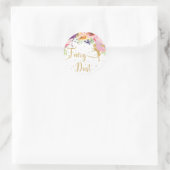 Fairy Dust Lila Floral Gefallen Vielen Dank Runder Aufkleber (Tasche)