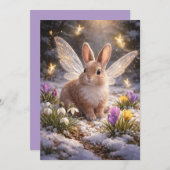 Fairy Easter Bunny Feiertagskarte (Vorne/Hinten)