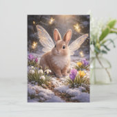 Fairy Easter Bunny Feiertagskarte (Stehend Vorderseite)
