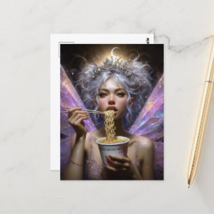 Fairy Eating Ramen Postkarte