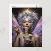 Fairy Eating Ramen Postkarte (Vorne/Hinten)