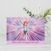 Fairy Einladung - individuelle kleine Mädchen (Stehend Vorderseite)