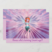 Fairy Einladung - individuelle kleine Mädchen (Vorne/Hinten)