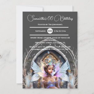 Fairy Eis Prinzessin Rosa Glitzer Flügel magische Einladung