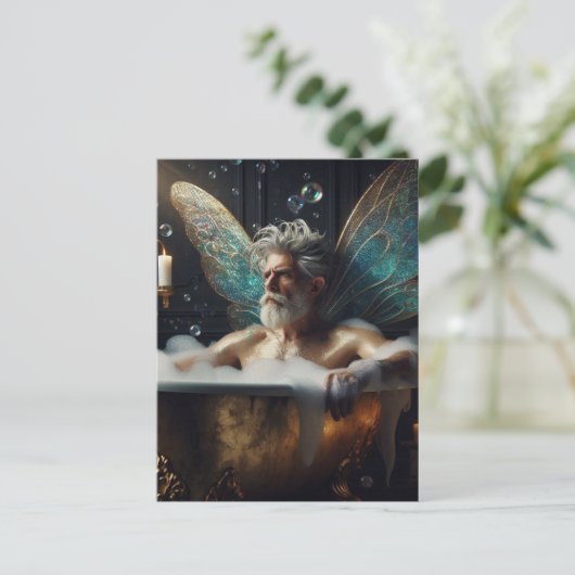 Fairy Elder im Bubblebad Postkarte (Stehend Vorderseite)