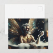 Fairy Elder Male nimmt ein Bad Postkarte (Vorne/Hinten)
