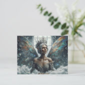 Fairy Elder Queen Gray Hair im Bubblebad Postkarte (Stehend Vorderseite)