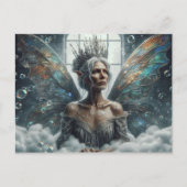 Fairy Elder Queen Gray Hair im Bubblebad Postkarte (Vorderseite)